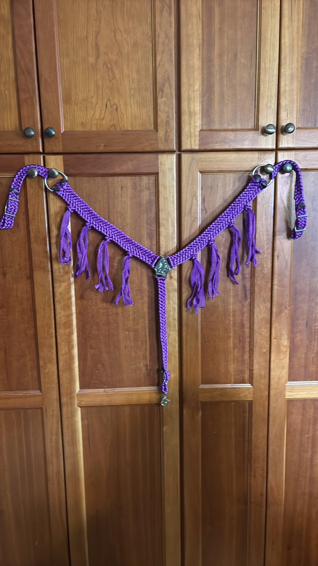 Custom Mule Tape Breast Collar With Fringe