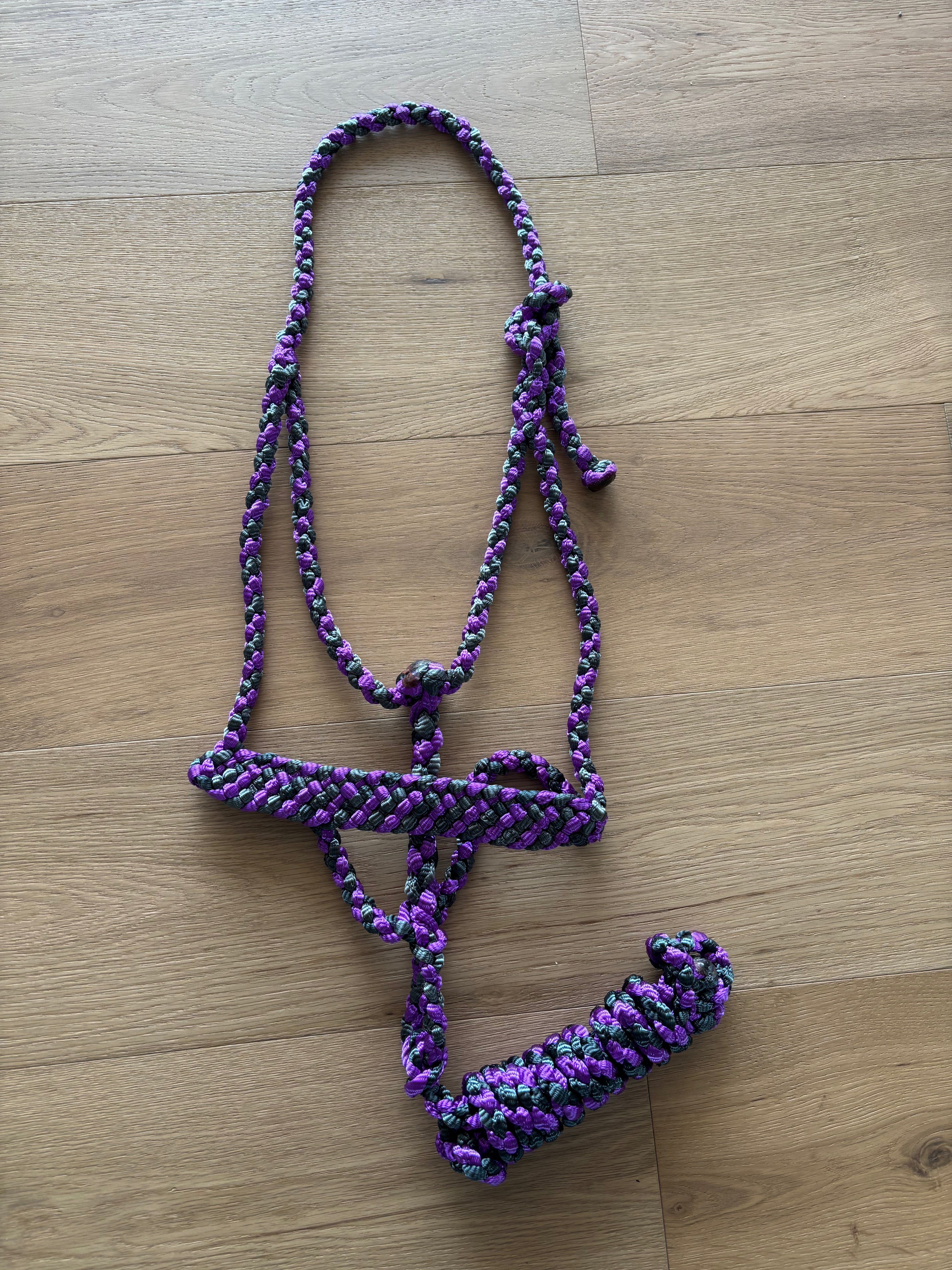 Custom Flat Braid Mule Tape Halter Without Hardware