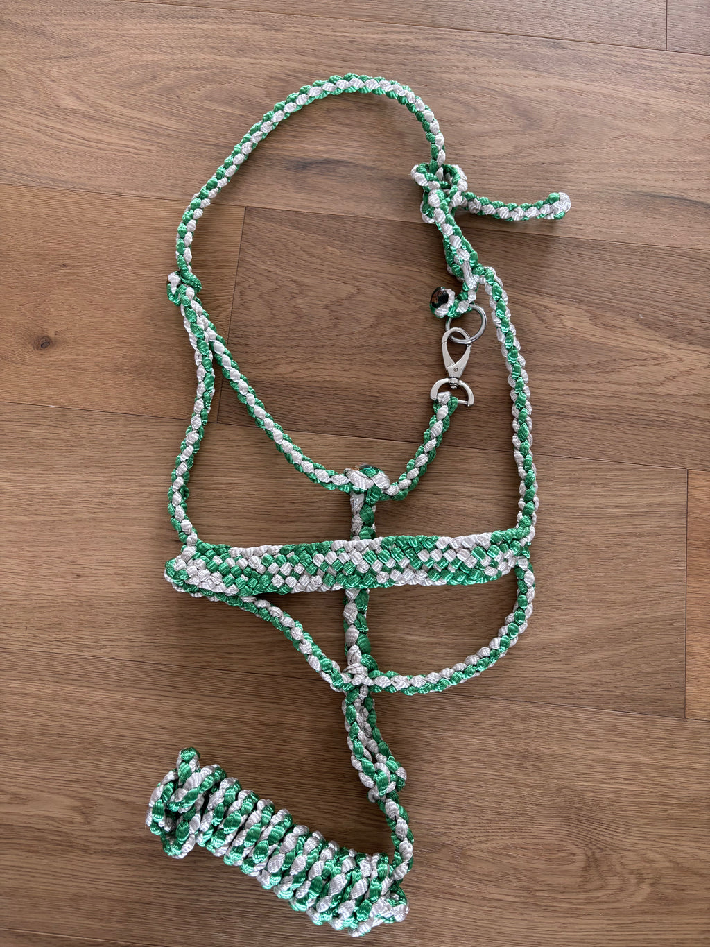 Flat Braid Mule Tape Halter With Throat Snap